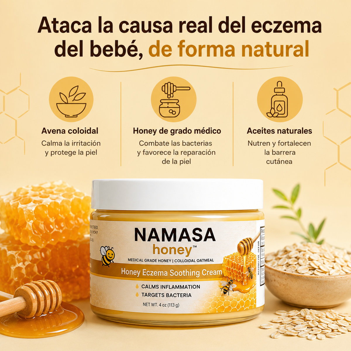 NAMASA™ Crema de Miel para Eczema